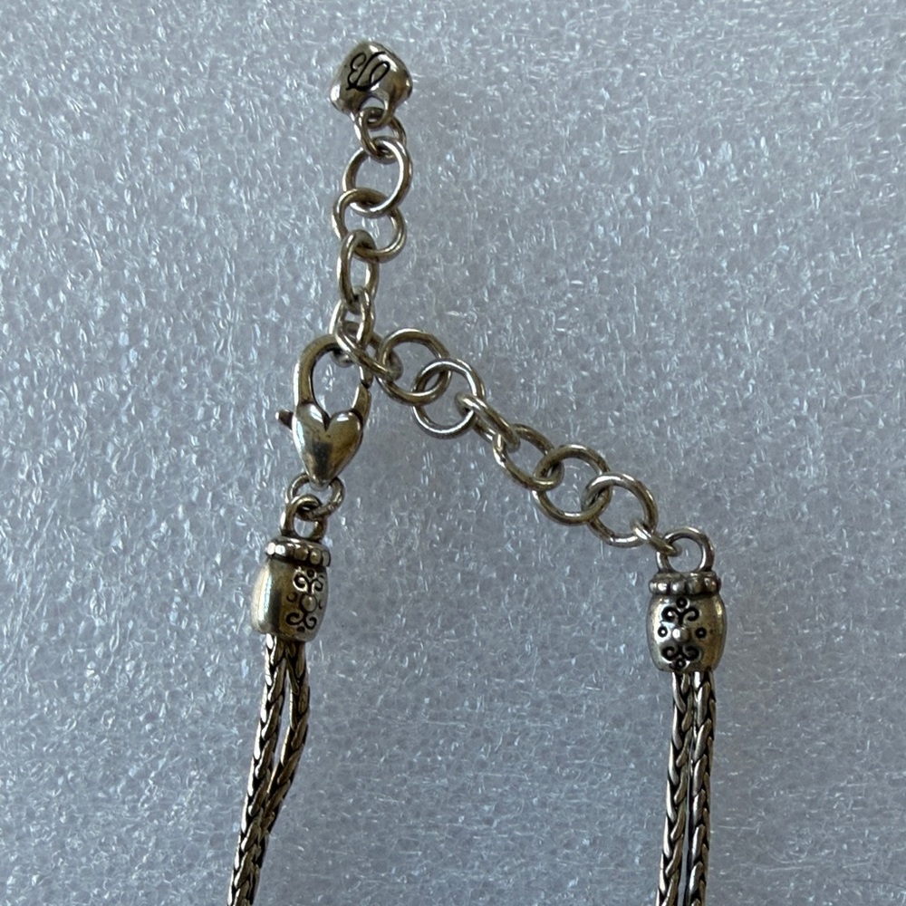 Brighton Silver Tone Scroll Rectangle Pendant Nec… - image 4